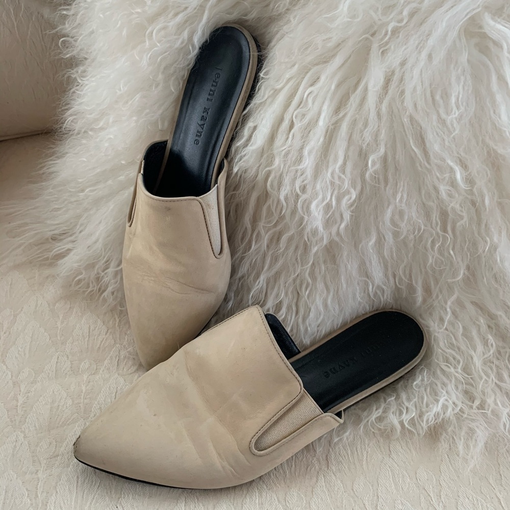 Jenni Kayne oiled leather natural mules size 6.5